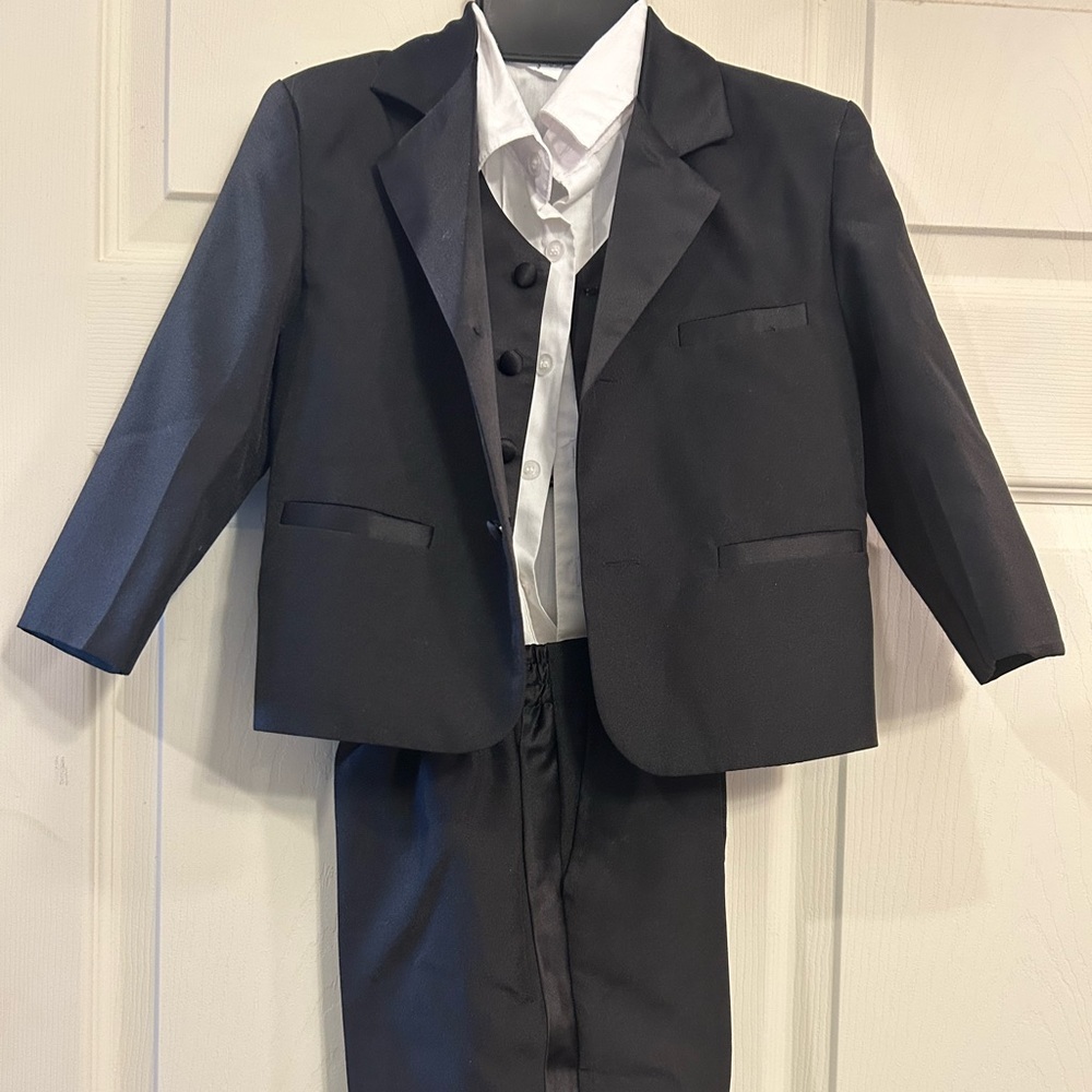 Classic Black Kids 3 piece suit with dress shirt